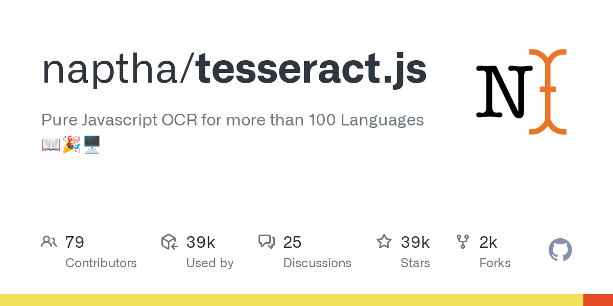 Tesseract.js 封面