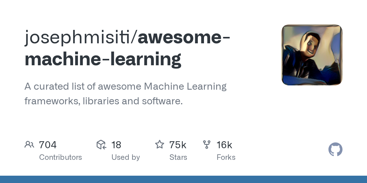 Awesome Machine Learning 机器学习资源大全 封面