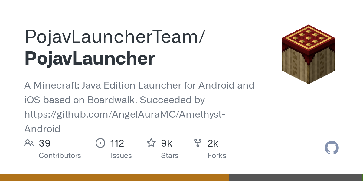 PojavLauncher 我的世界 Java 版安卓启动器 封面
