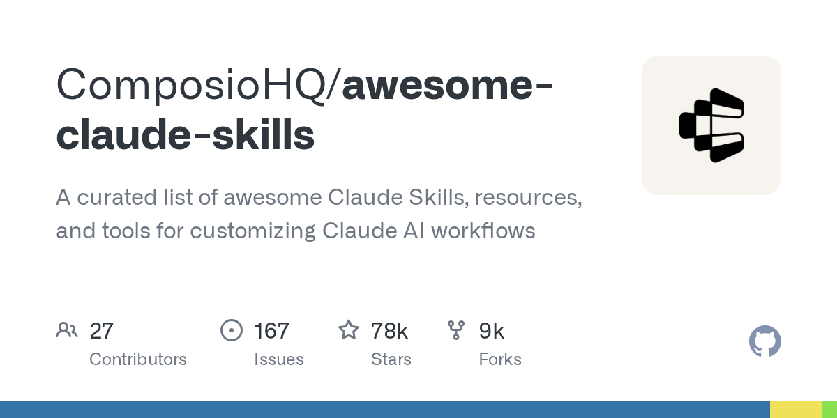 Awesome Claude Skills 精选集 封面