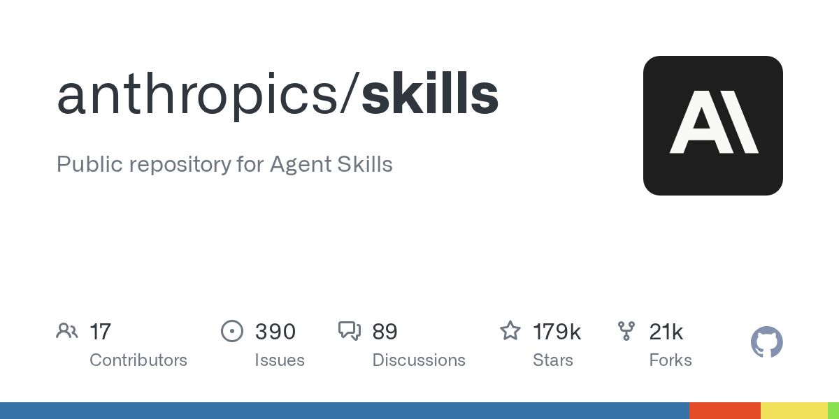 Anthropic Skills（Claude Agent Skills 官方示例库） 封面